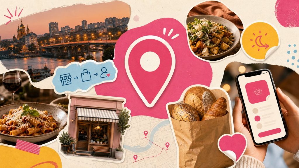 Стикеры кафе, карты и пакета с едой — обзор сервиса LastBiteFood