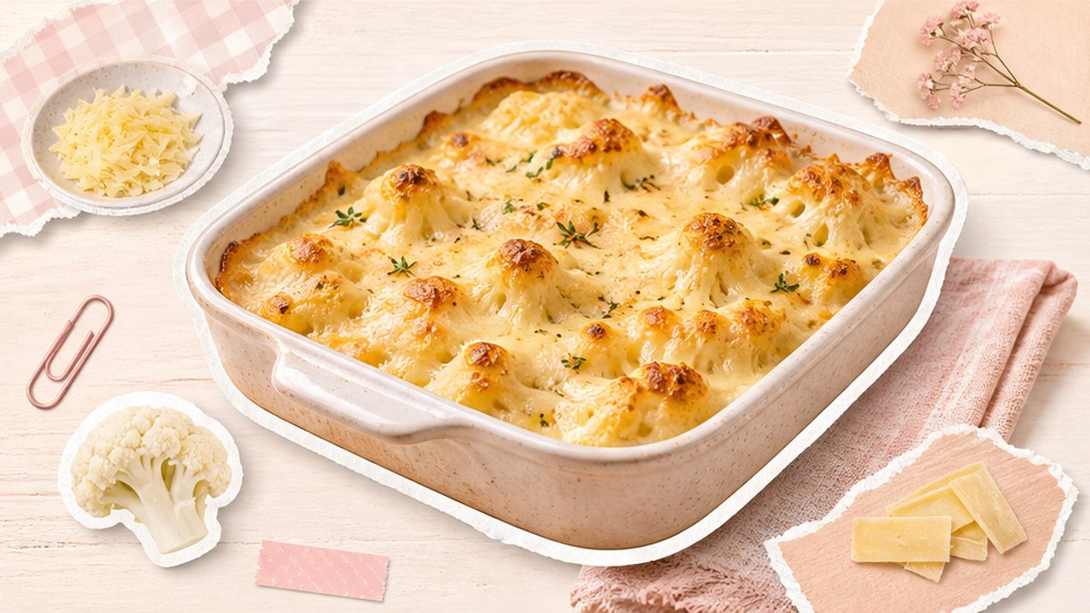 Стикеры запеканки из цветной капусты с сыром