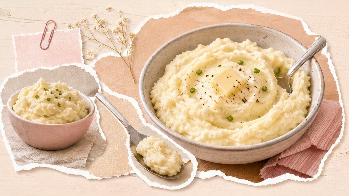 Стикеры миски картофельного пюре с ложкой