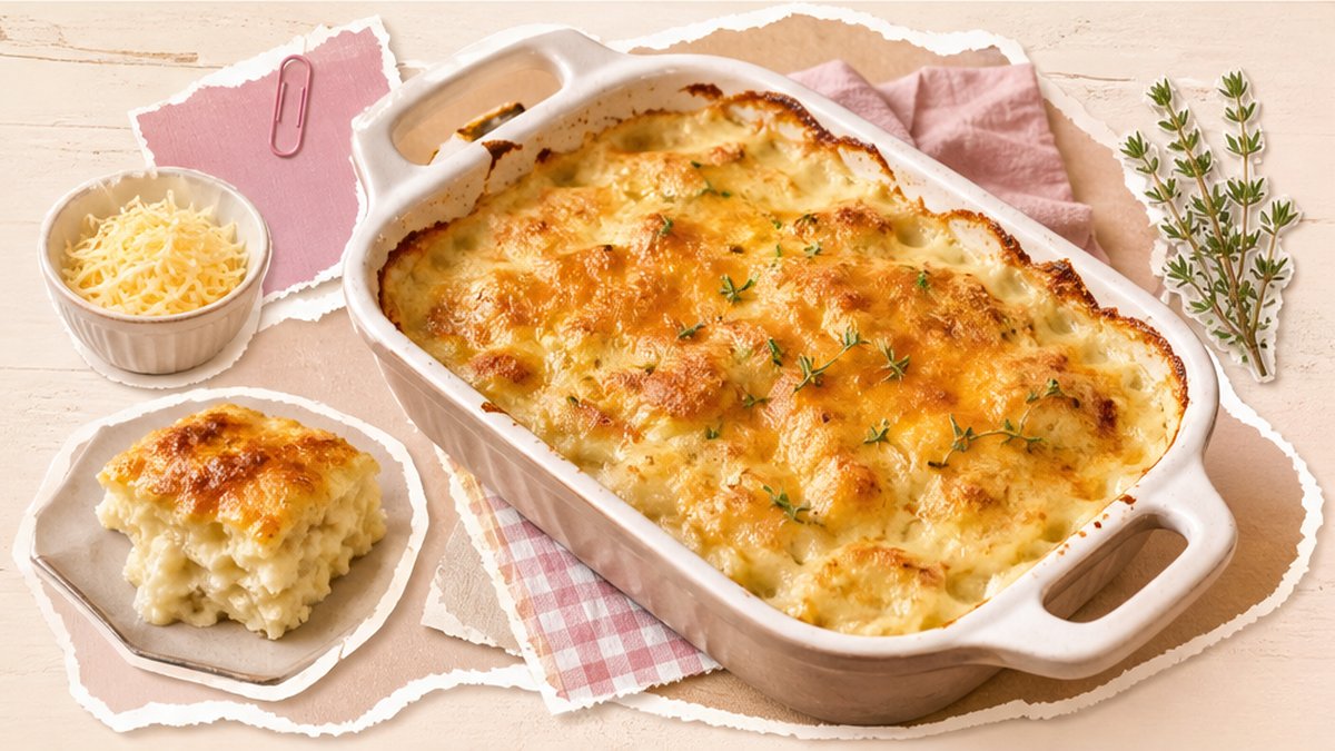 Стикеры картофельной запеканки с сыром в форме