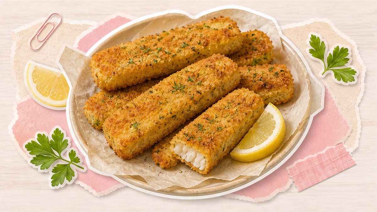 Минтай в хрустящей панировке с лимоном
