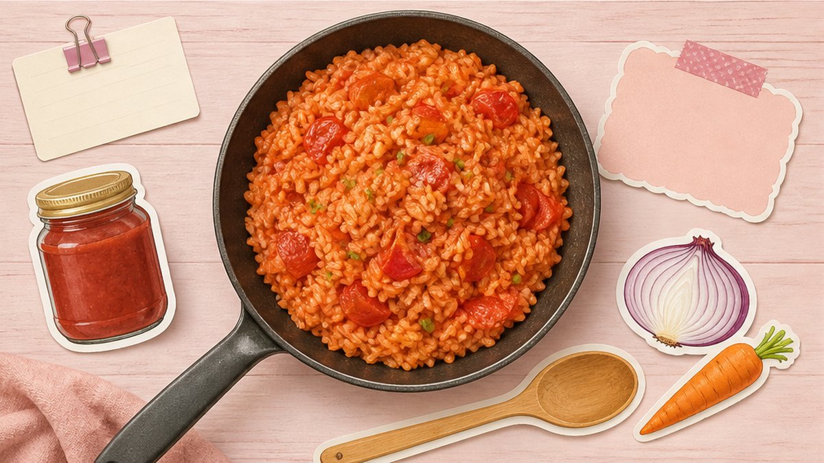 Стикеры томатного риса с морковью и луком