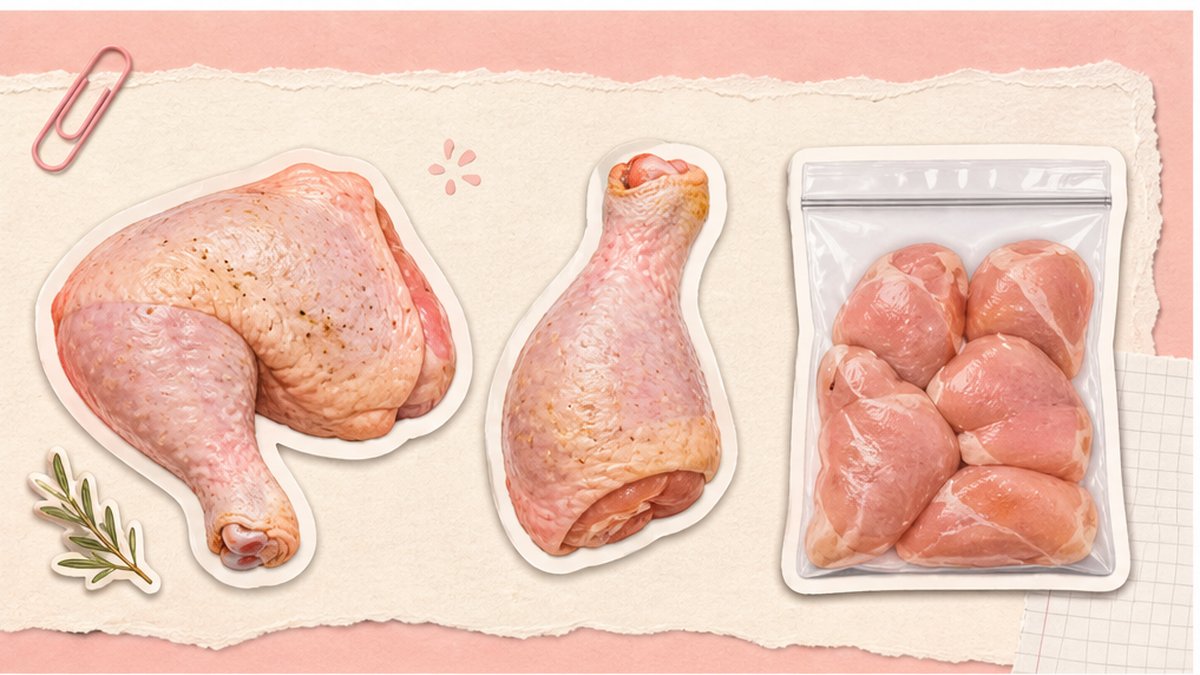 Стикеры куриных окорочков: целый, голень и без кости